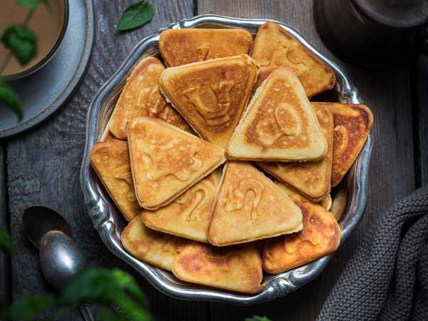 Рецепт печенья в вафельнице треугольниками на газу, как в детстве - готовим с Wafelnica.Club